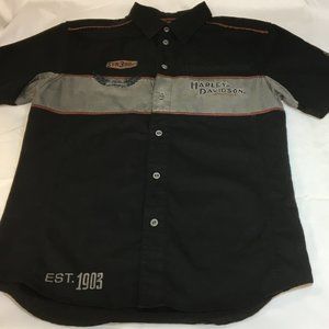 NEW Harley-Davidson Men's Screamin Eagle Black Button Down Shirt Size: Small - S